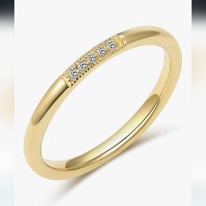 14k Gold and Moissanite Ring